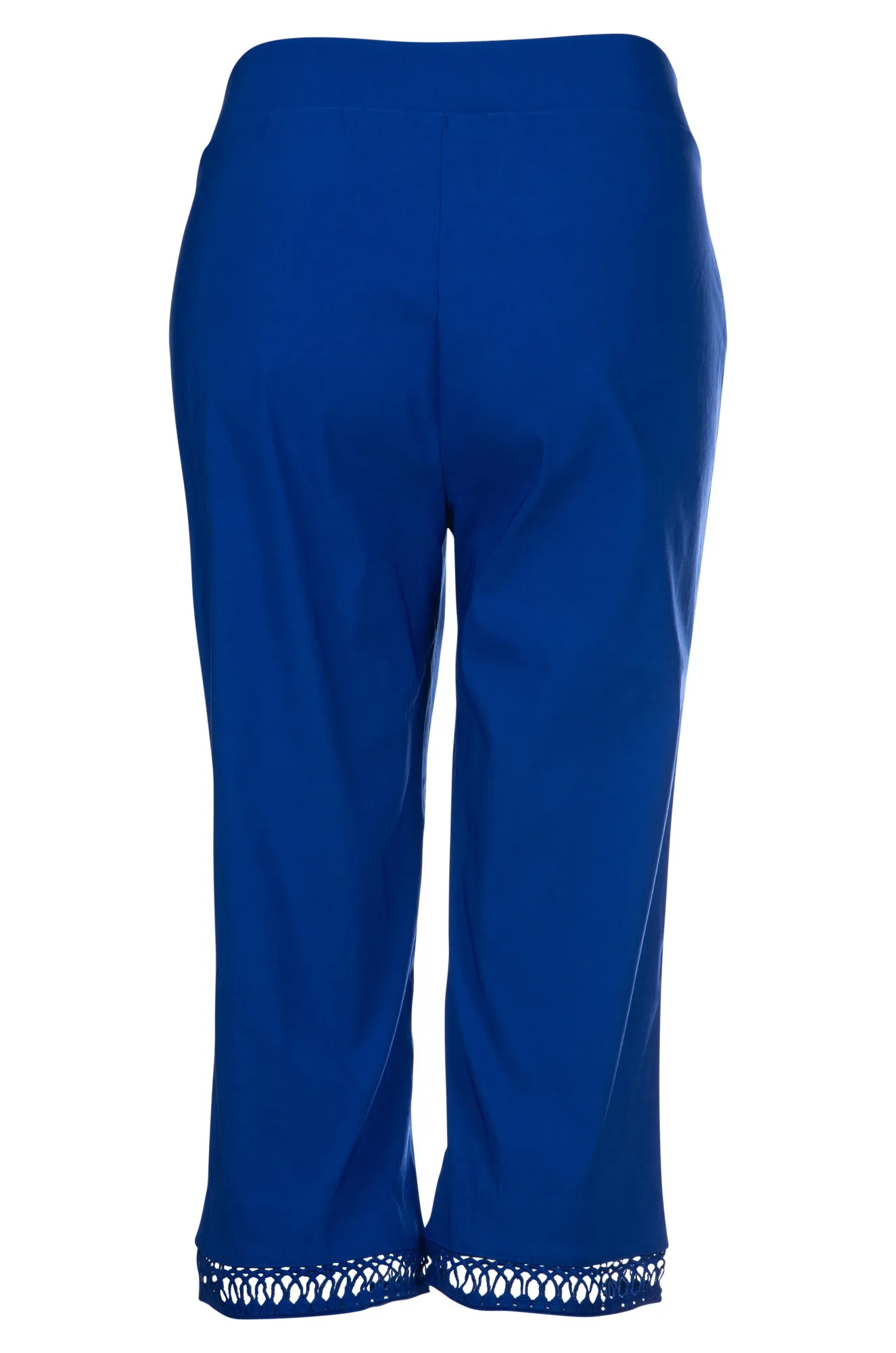 Street Inspired Performance Layer Mid Calf Pants with lattice trim | COBALT | 6302A1