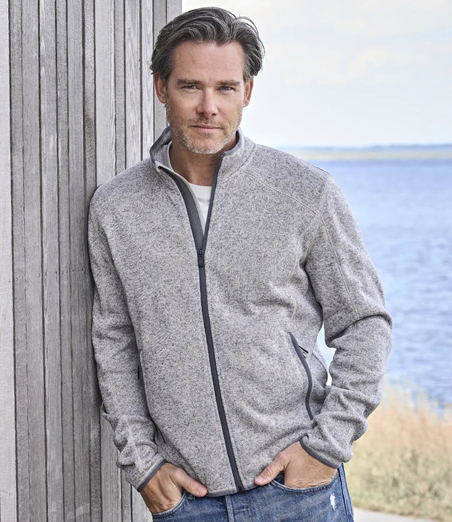 Layered Style Mens Outdoor Fleece | NAVY MELANGE