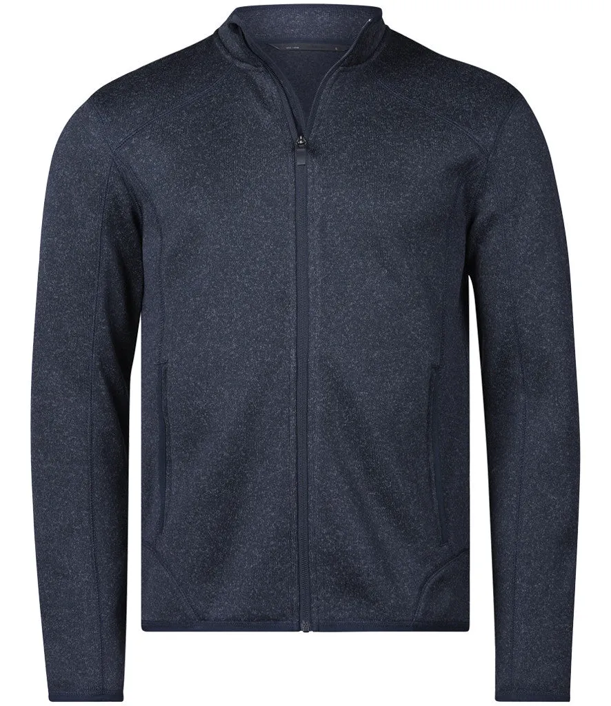 Mens Outdoor Fleece | NAVY MELANGE Durable Look Sporty Touch