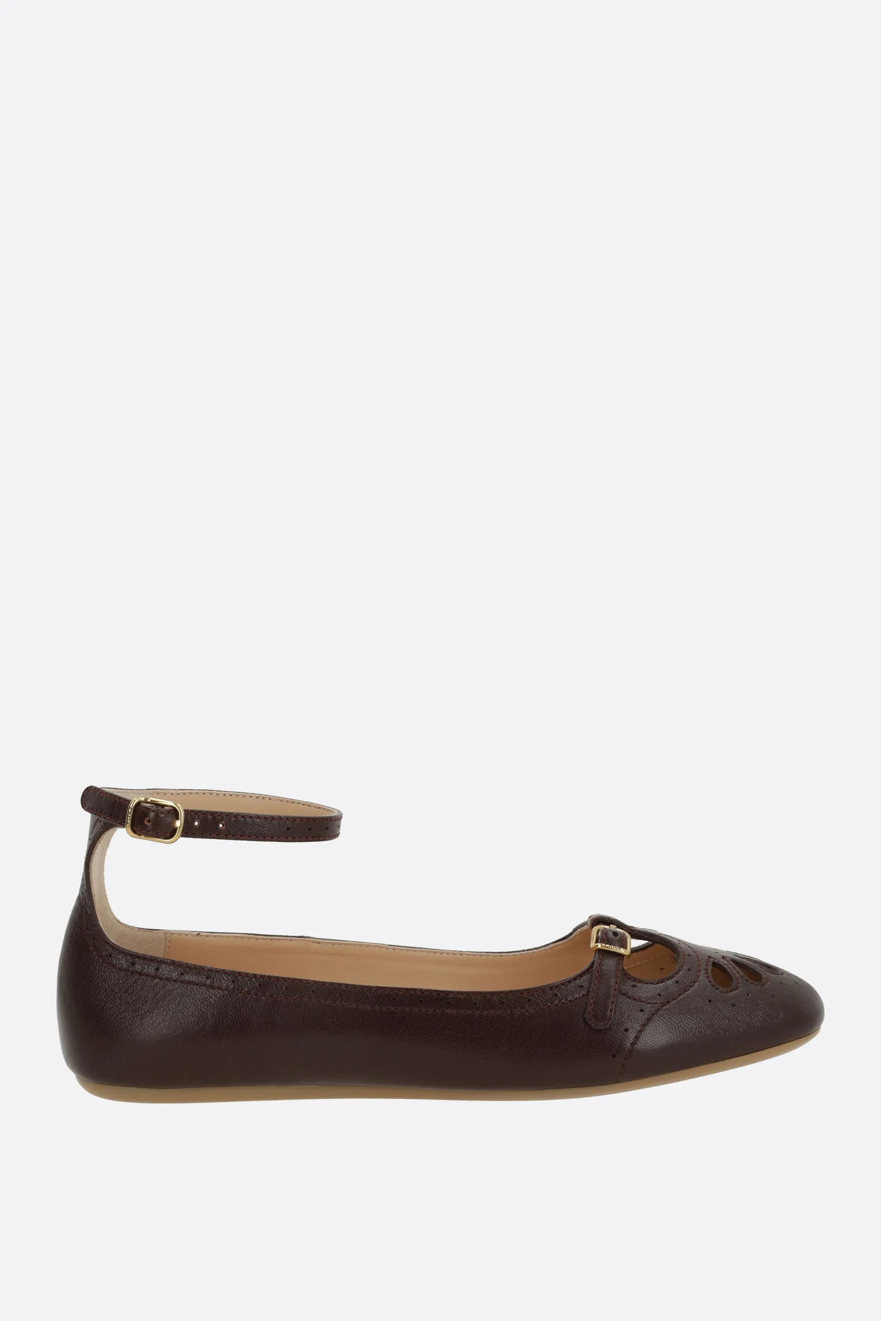 Premium Suede Material Pure Style Misty ballerina in glossy leather