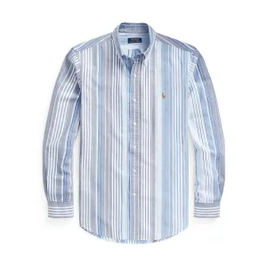 Ralph Lauren - Custom Fit Striped Oxford Shirt in Blue/White Active Style Trend Seasonal Smart