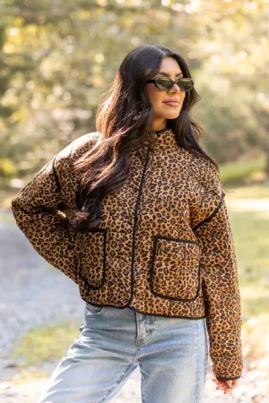 MagneticClosureSystem Sterling Leopard Snap Up Jacket