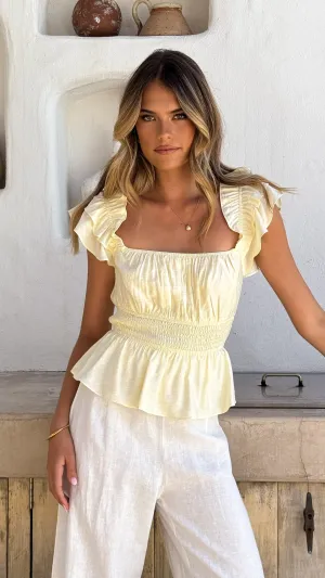 Fifi Top - Lemon Casual Trousers