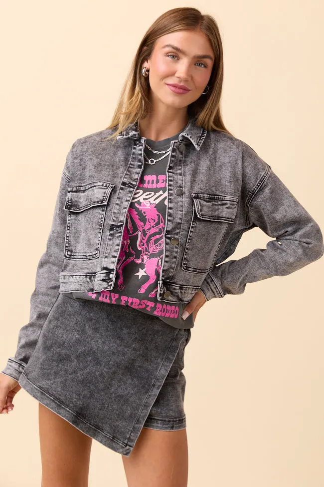 Lightweight Comfort Flexible Mobility My Favorite Black Wash Denim Jacket