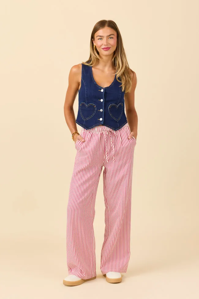 heavy duty fabric Seam Sealed My Favorite Dark Wash Stretch Denim Vest