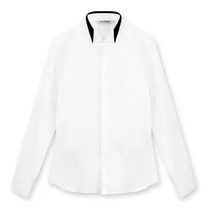 Denim combination Soft and Light Wear Neil Barrett - Point Collar Shirt in White