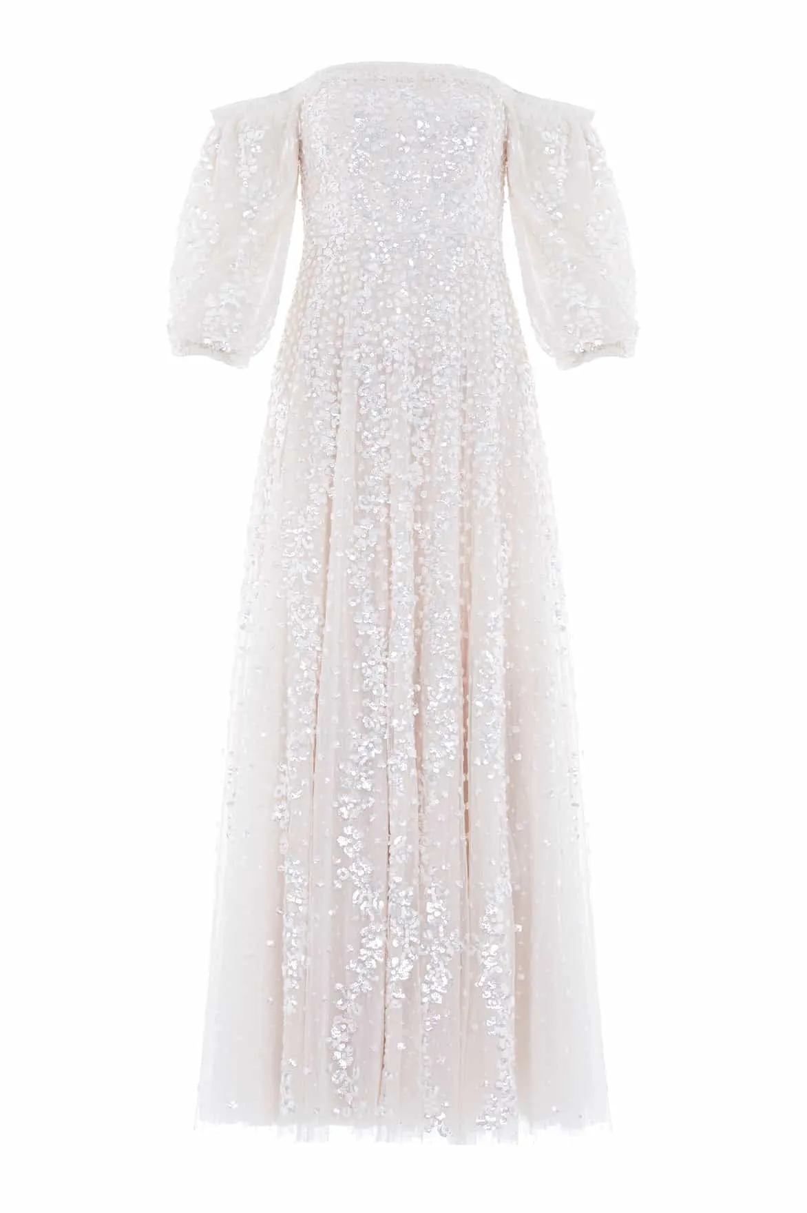 Refined Feel Heart Glow Confetti Gloss Off-Shoulder Gown
