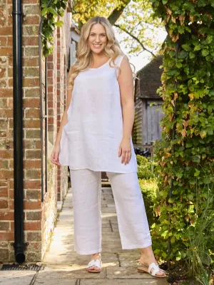 Chill Style Quick-Dry Fabric Robin Linen Trouser - White