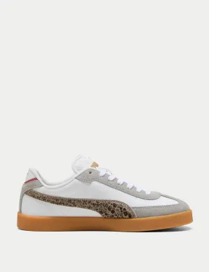 Glide Hike Sporty Detail Club II Era Animal Flair Sneakers - White/Dusky Grey/Grey Echo