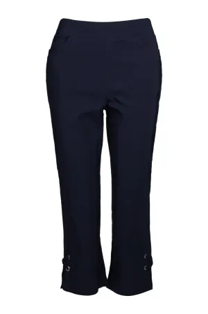 Performance Support Tapered Leg Design Mid Calf Pants | NAVY | 6302C1