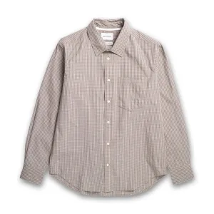 Trendy Basics Cozy Touch Norse Projects - Algot Poplin Check Shirt in Walnut
