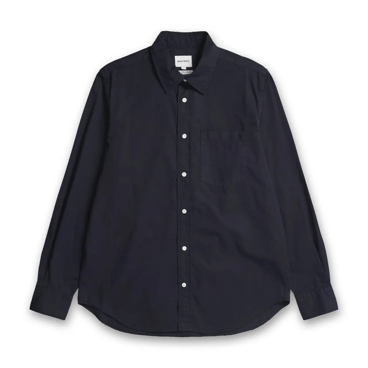 Short sleeved breeziness Oversized Fit Norse Projects - Algot Twill Shirt in Navy