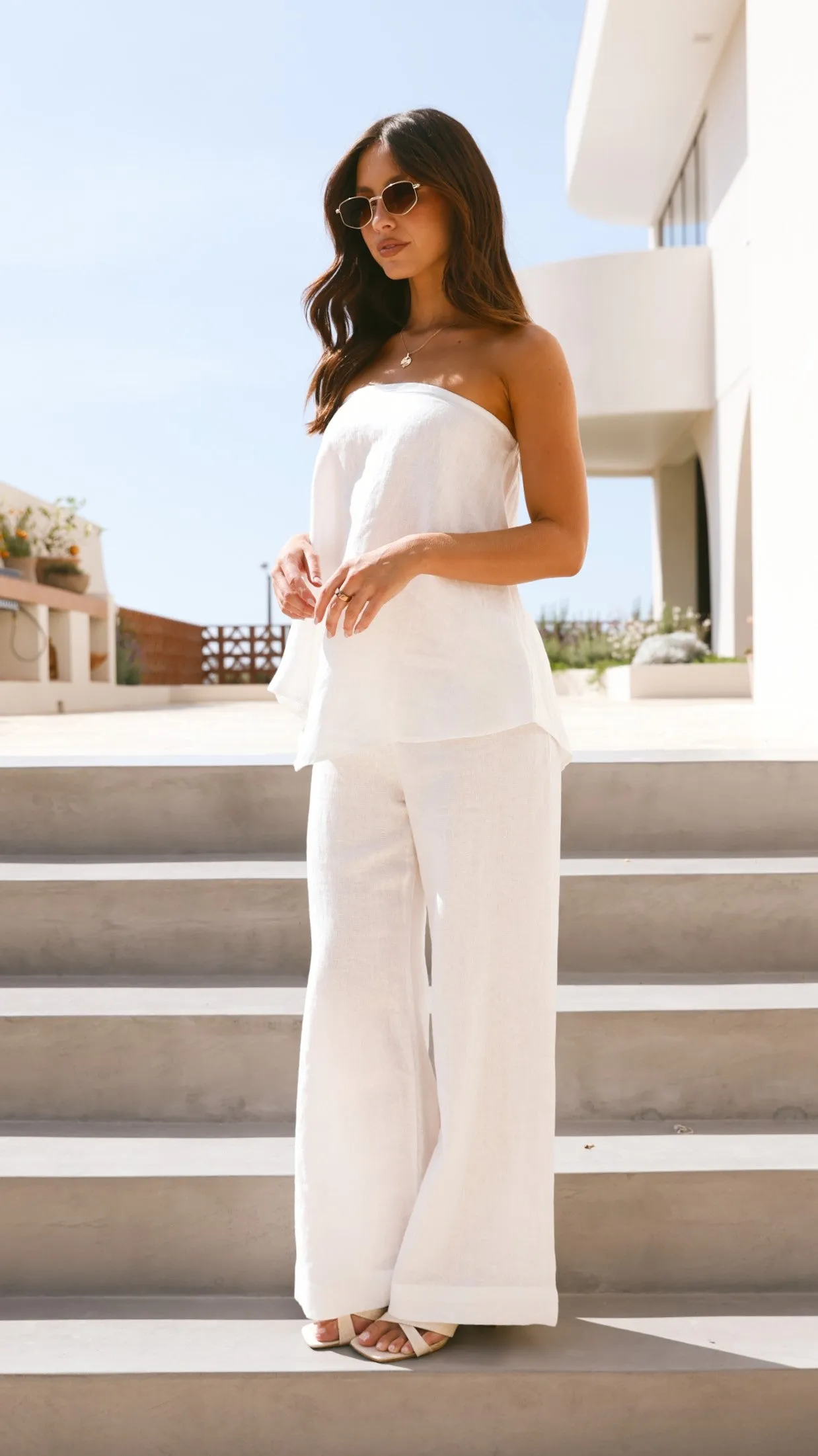 Sporty Look Work Wear Ohara Top - White