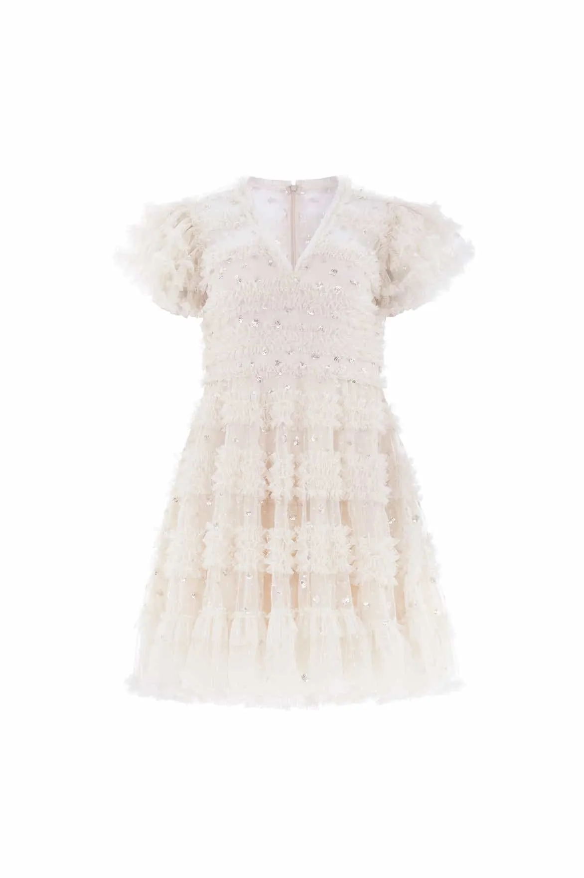 Vivian V-Neck Micro Mini Dress Light Mood Chic Energy