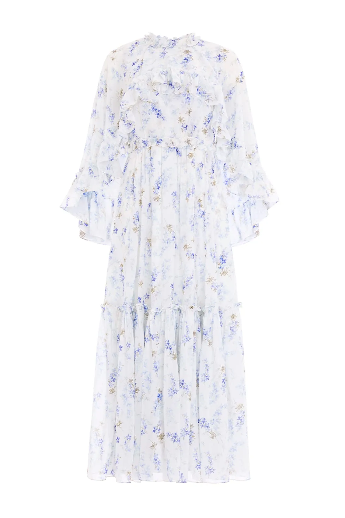 Comfy Flex Social Ease Ophelia Ditsy Harper Chiffon Cape Ankle Gown