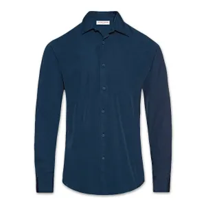 Standard Body Fit Flexible Fit Orlebar Brown - Giles GD Tailored Fit Shirt in Blue Slate