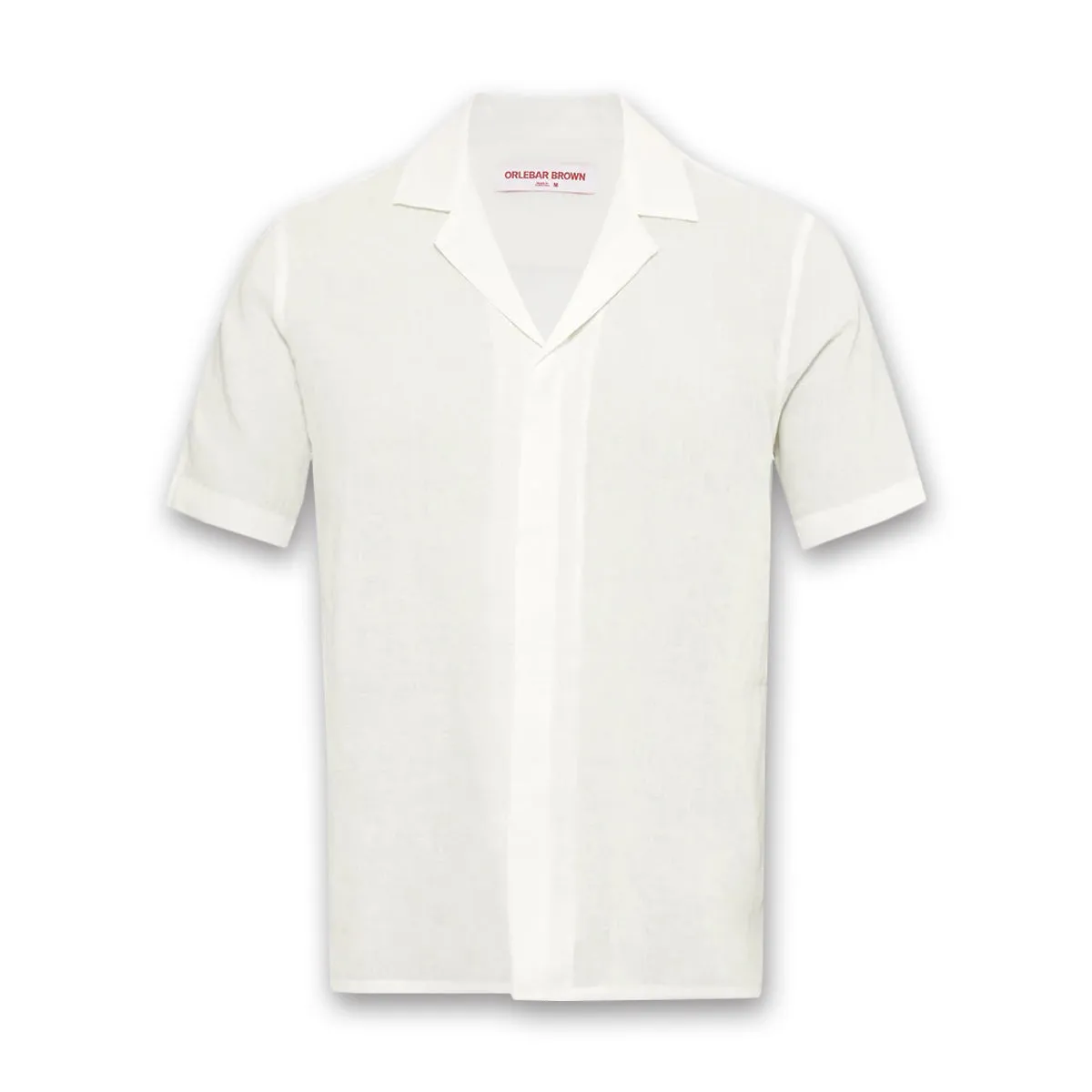 Orlebar Brown - Maitan Relaxed Fit Linen SS Shirt in White ComfortFirst