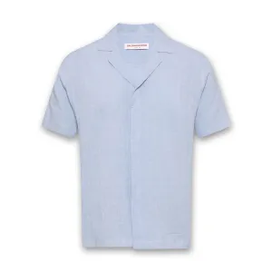 Daily Trend Orlebar Brown - Maitan SS Linen Shirt in Soft Blue