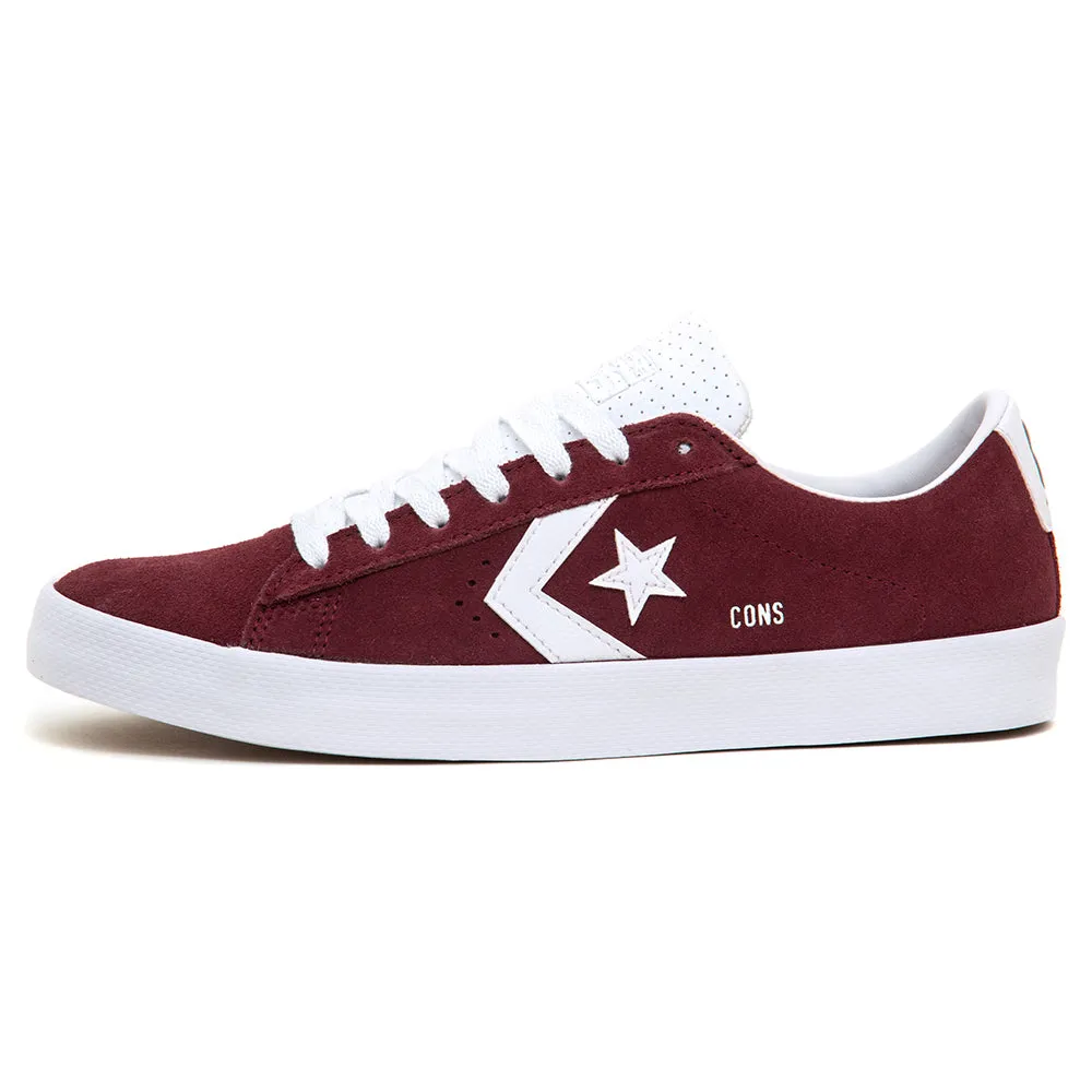 Leather Upper Seamless Fit Running Errands PL Vulc Pro Ox (Deep Bordeaux / White / White) (S )
