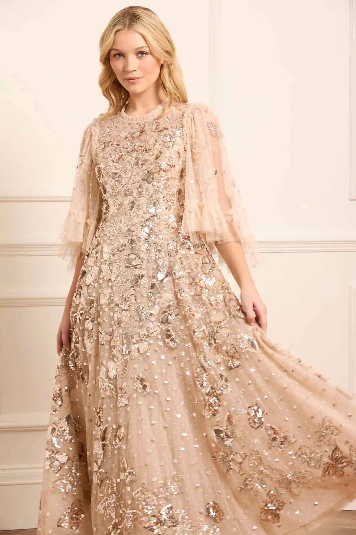 Papillon Ankle Gown Pleat Breeze