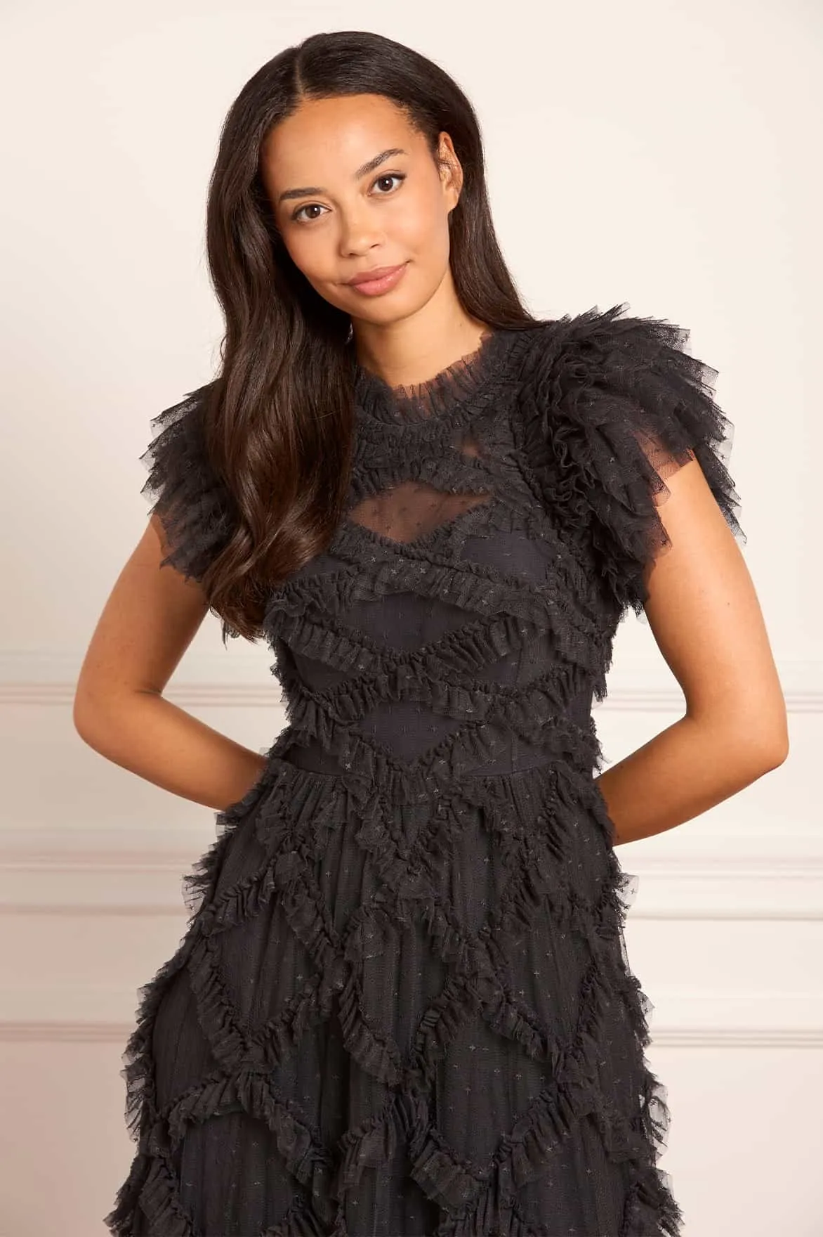 Genevieve Ruffle Gown Sophisticated Elegance Multipurpose