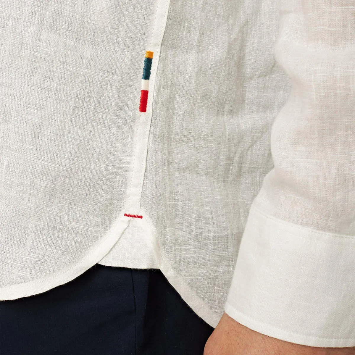 Simple Wear Seasonal Layering Orlebar Brown - Justin Relaxed Fit Linen Shirt in White