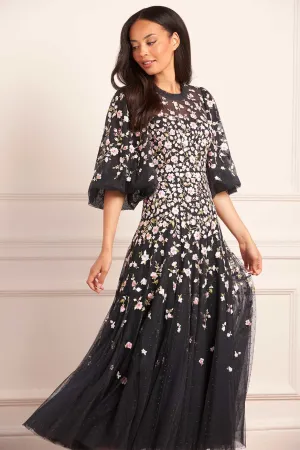 Sylvia Rose Round Neck Ankle Gown Halter neck