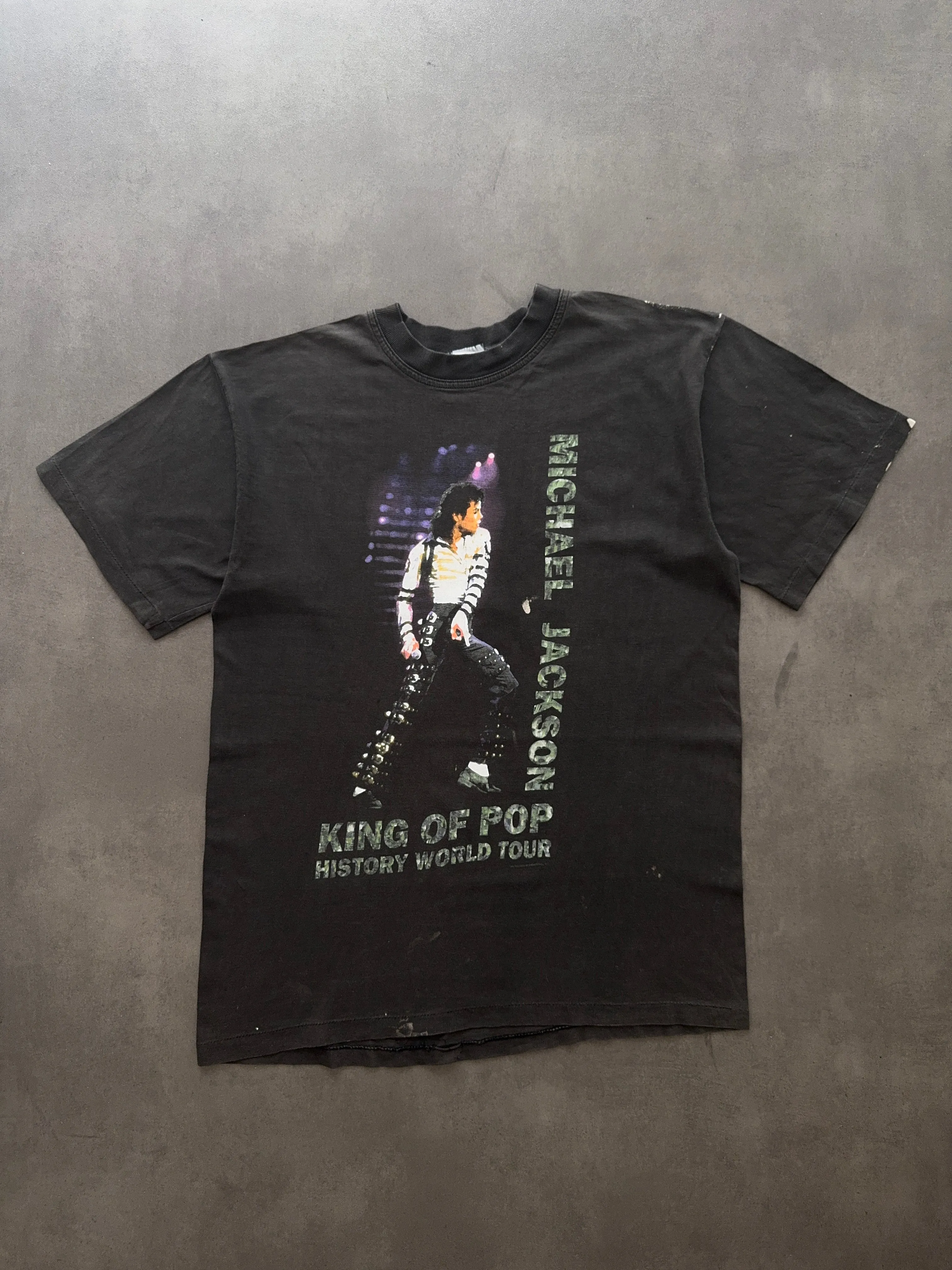 1990s Michael Jackson tour faded tee (L) Anti-bacterial Comfort Fit