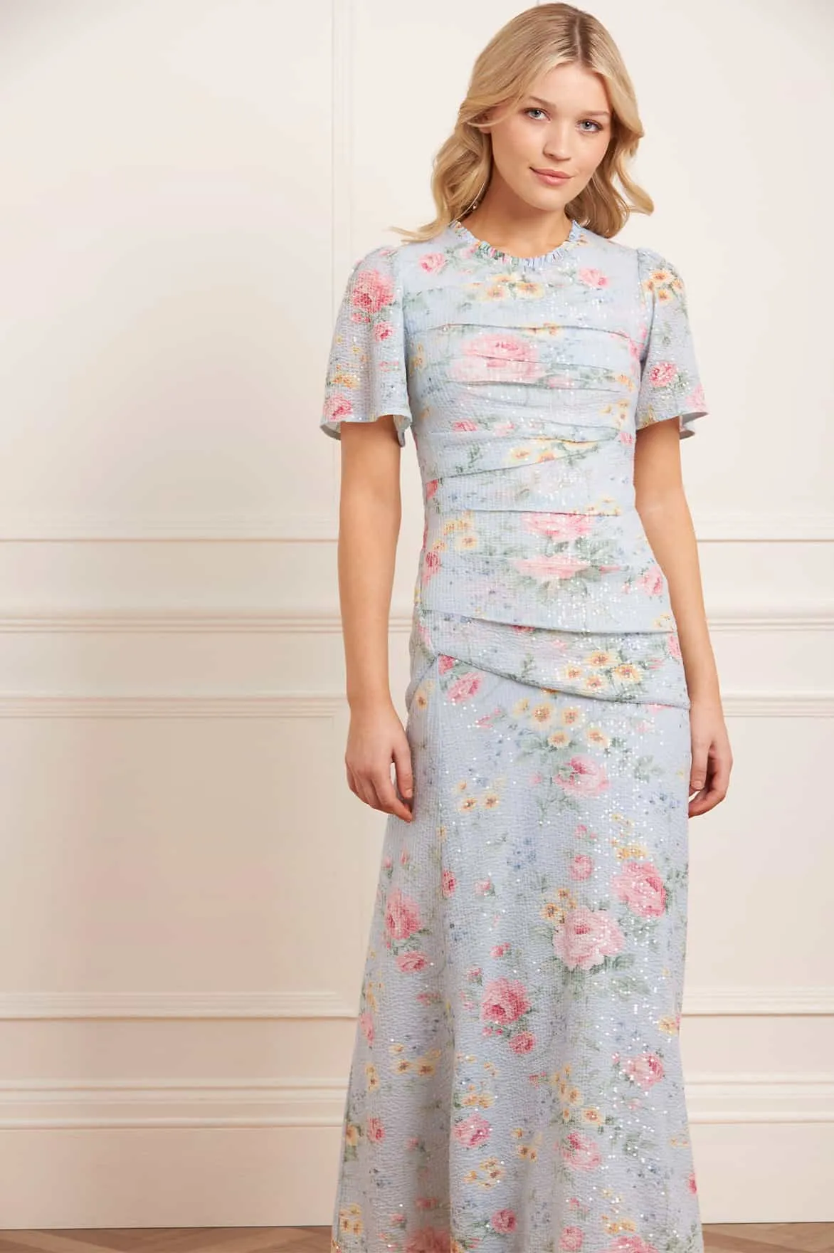 Pompadour Garden Sequin Gown Essential Layer