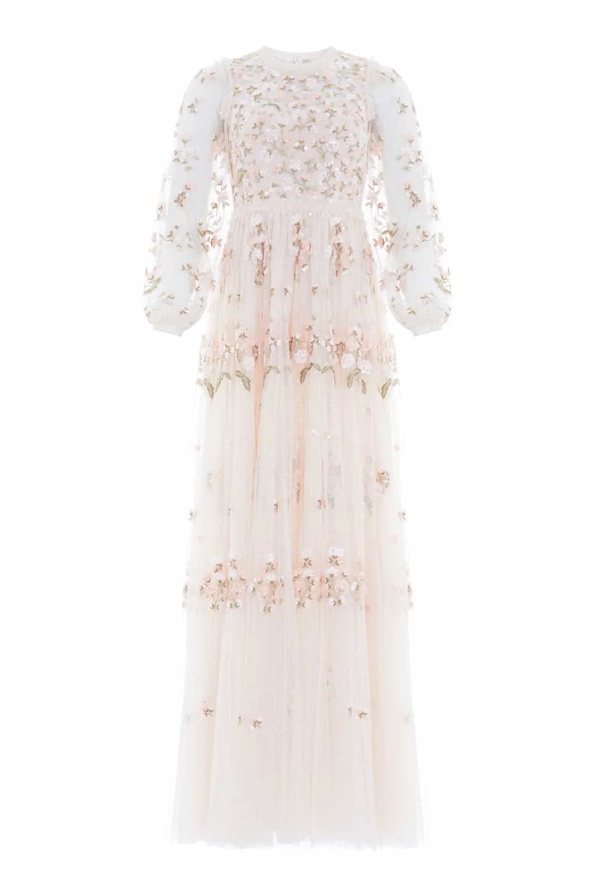 Posy Round Neck Gown Halter neck