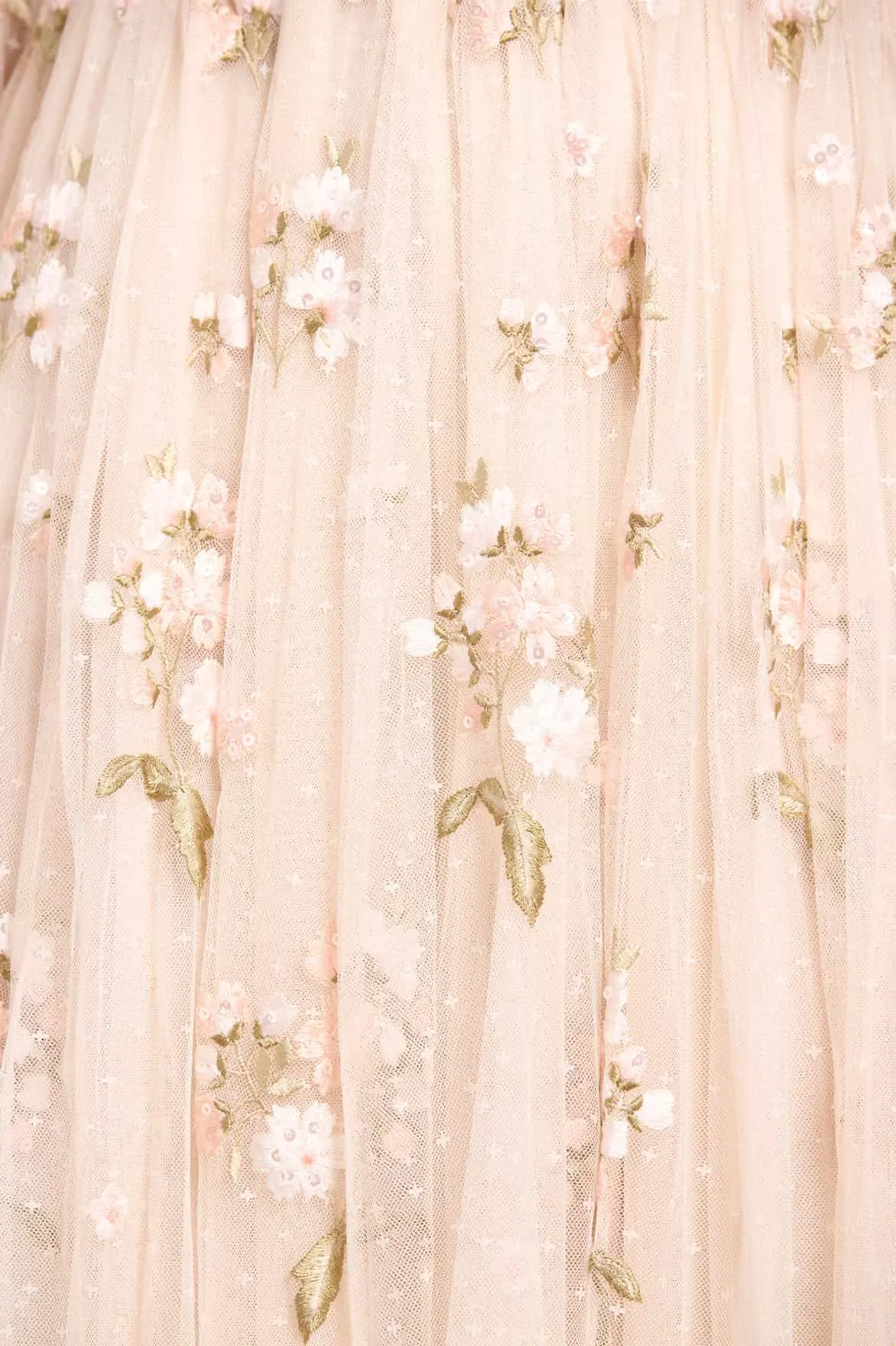 Posy Round Neck Gown Stylish Fit Party Floral