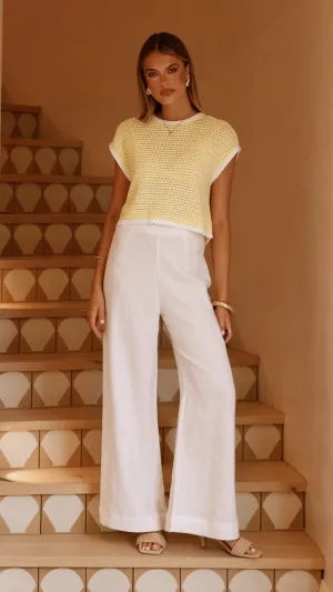 Shoreline Crochet Top - Yellow Design Edge HeatReflective Lining