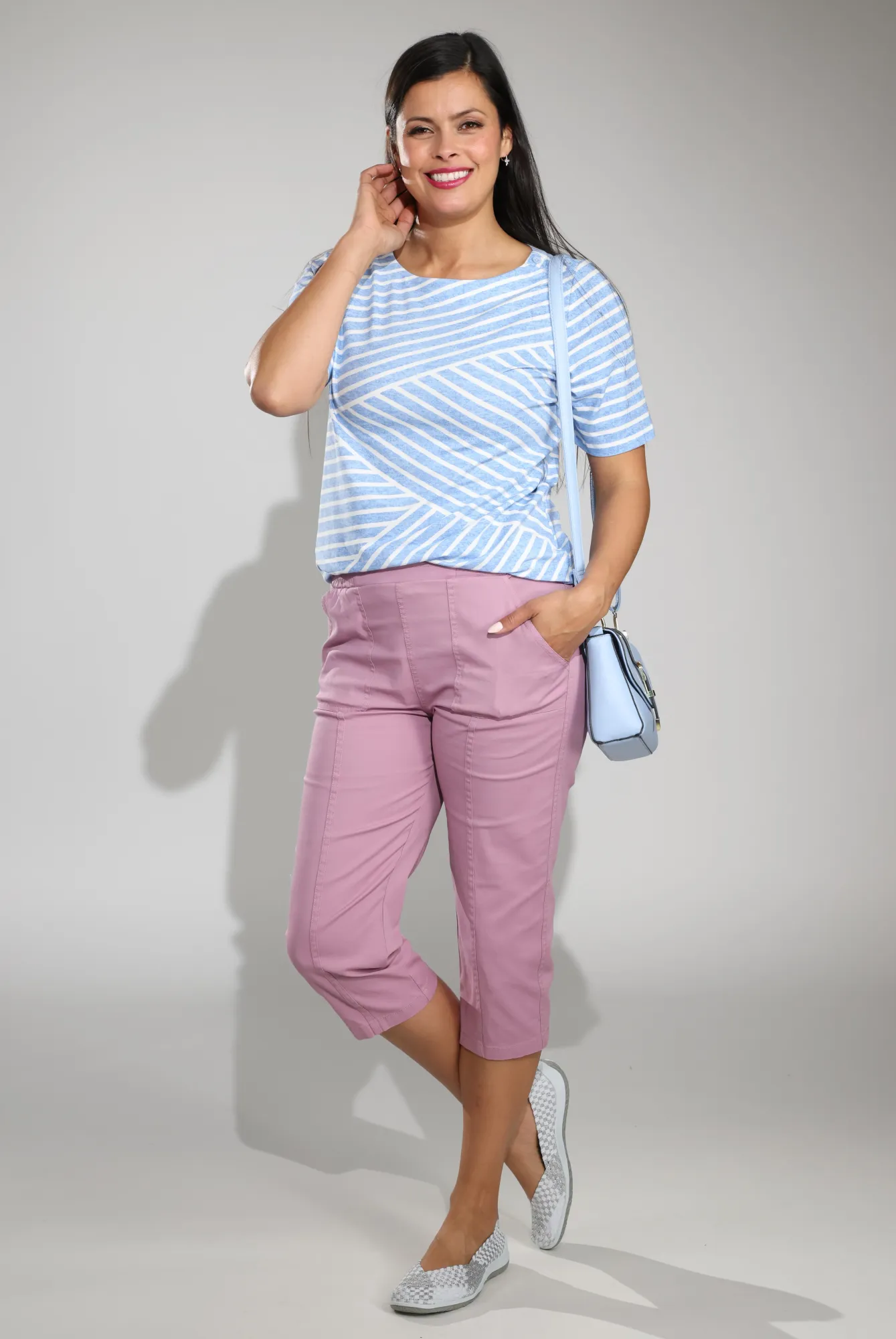 Mid Calf Pants | PETAL | 6816C1 ElasticCuffs