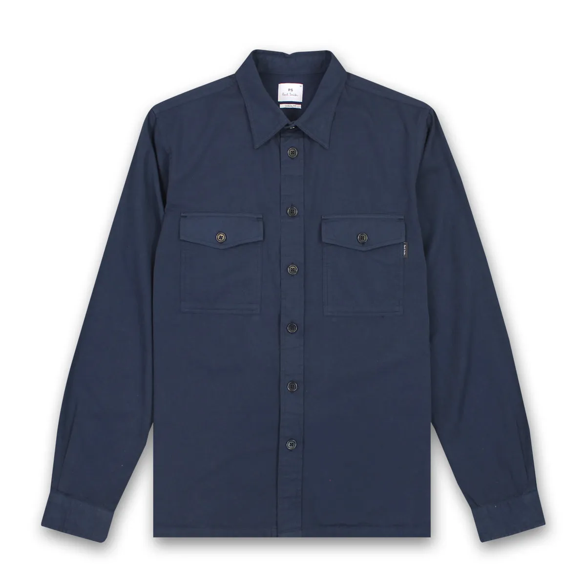 Stretch Material PS Paul Smith - Patch Pocket Shirt in Inky Blue