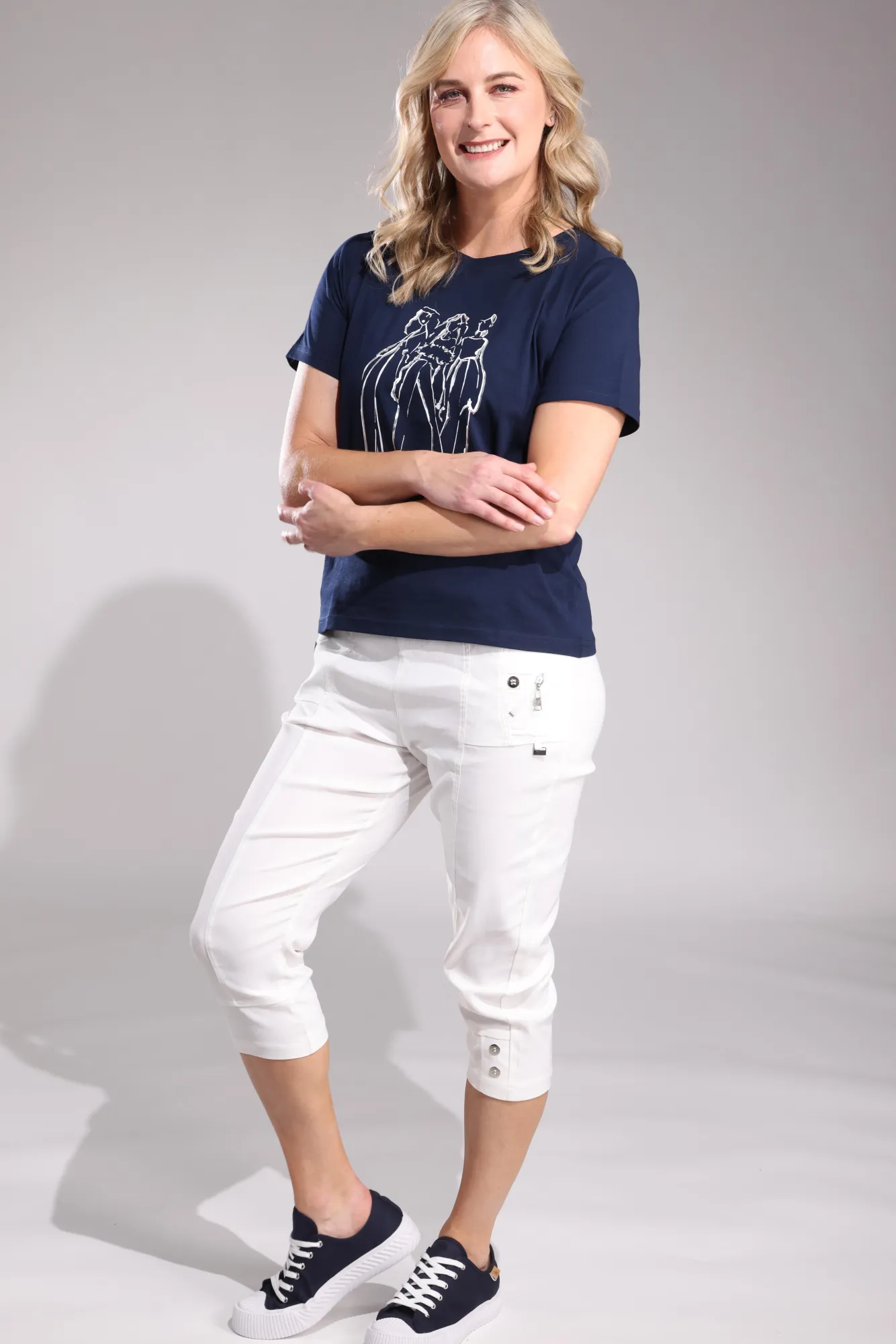 Abrasion Resistant Fabric Active Utility Pull on Mid Calf Pants | WHITE | 0507A1