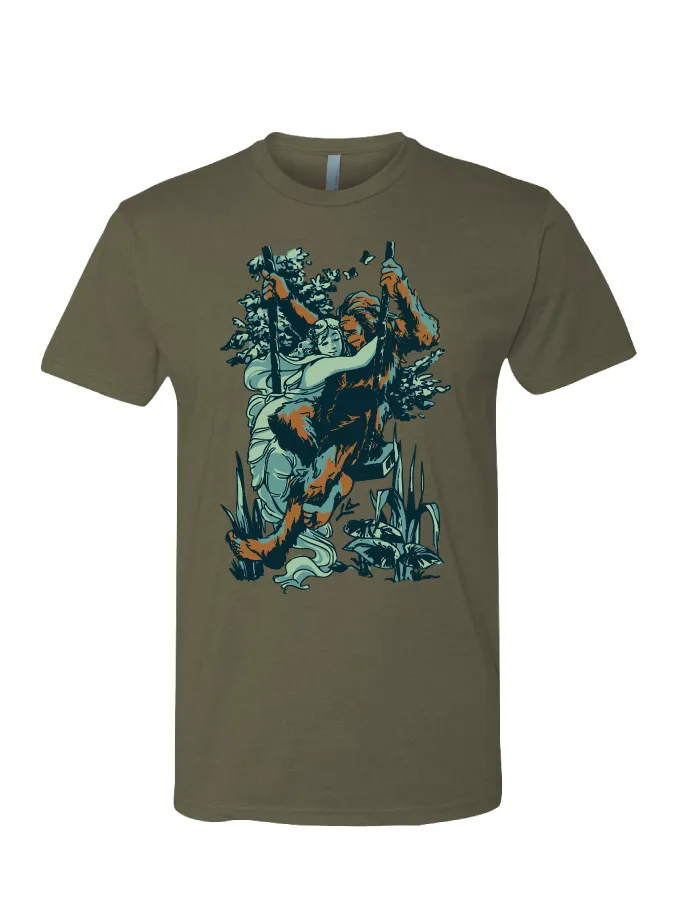 Swingin' With Sasquatch ?? Unisex T-Shirt Chic Design