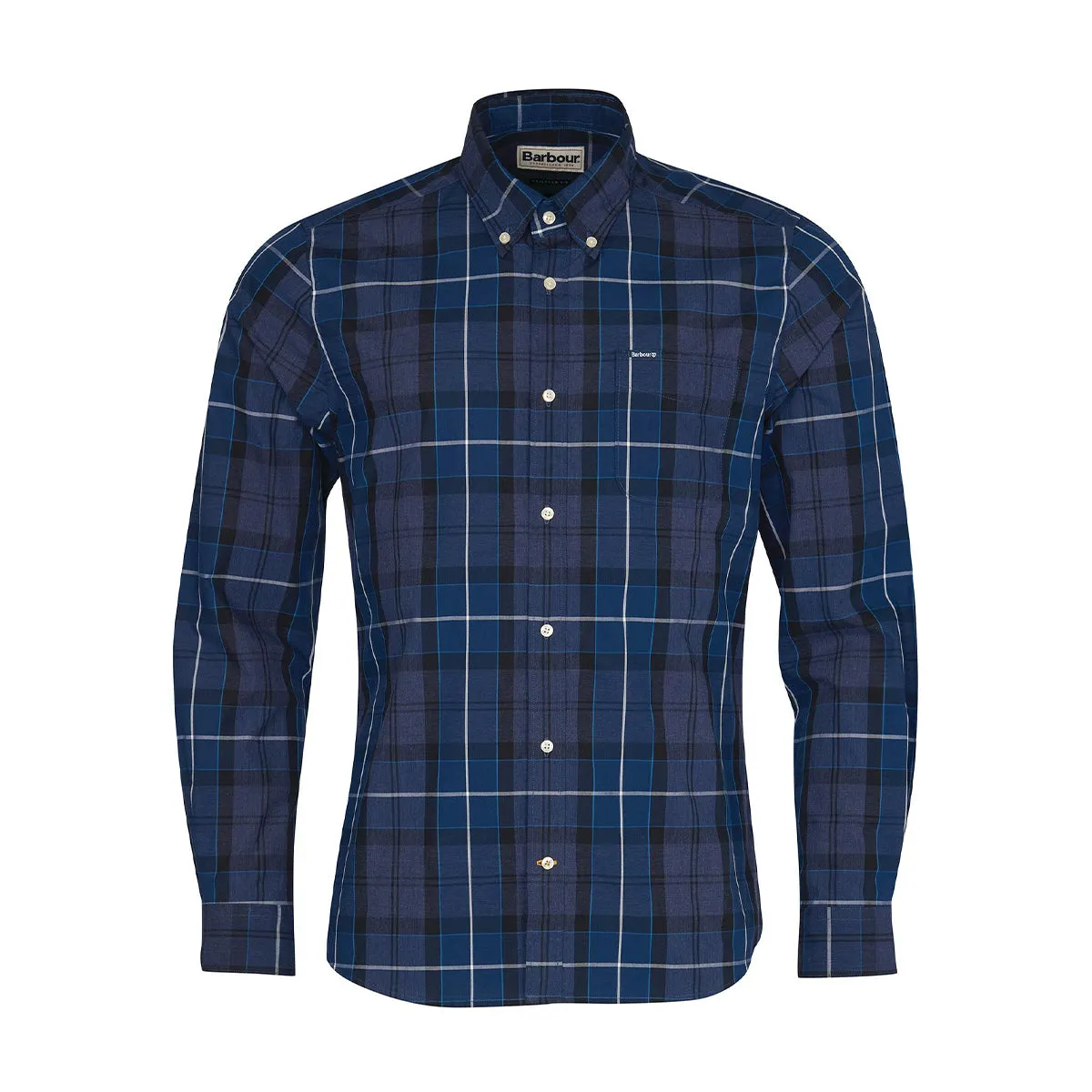 Relaxing Day Barbour - Sandwood Tailored Fit Shirt in Ink Blue