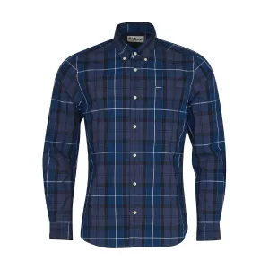 Relaxing Day Barbour - Sandwood Tailored Fit Shirt in Ink Blue