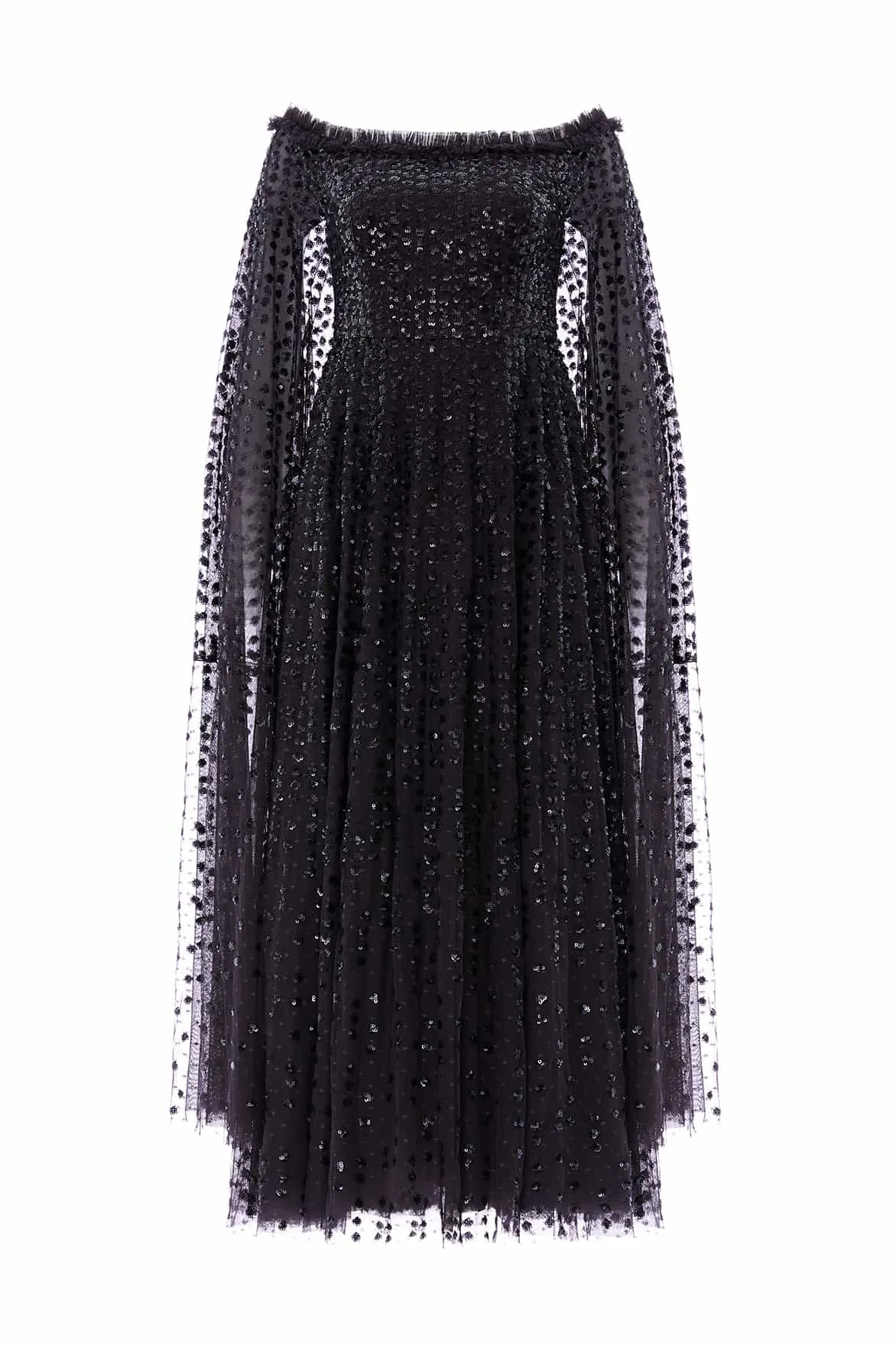 Calm Fit Raindrop Cape Ankle Gown