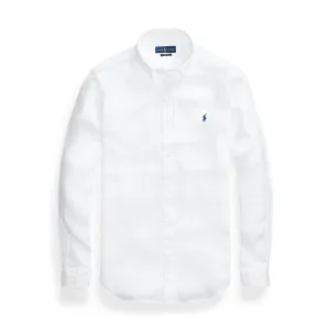 informal gathering Ralph Lauren - Custom Fit Linen Shirt in White