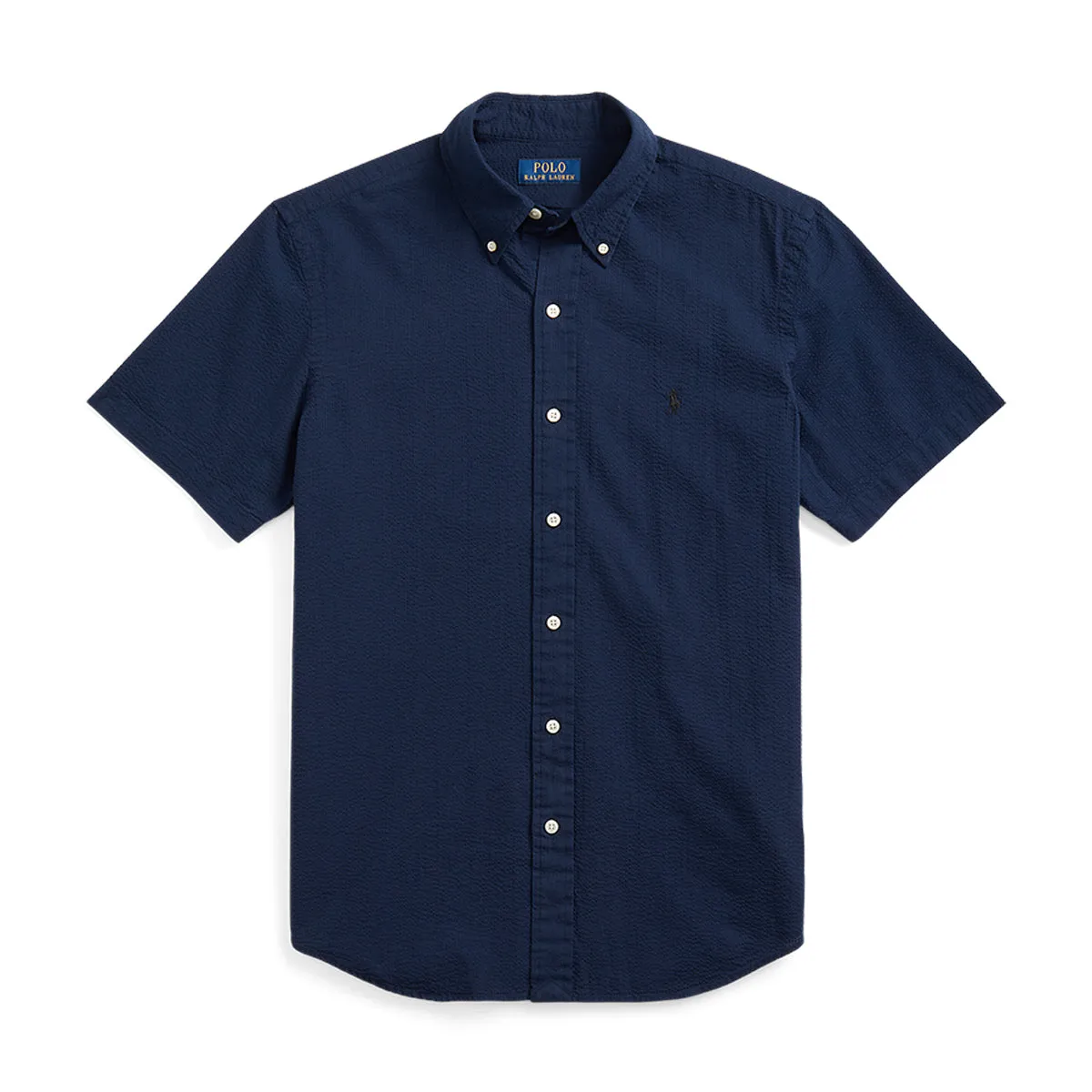 Ralph Lauren - Custom Fit Seersucker SS Shirt in Navy Fun and Relaxed Easter