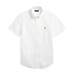 Soft and Stretchy Ralph Lauren - Custom Fit Seersucker SS Shirt in White