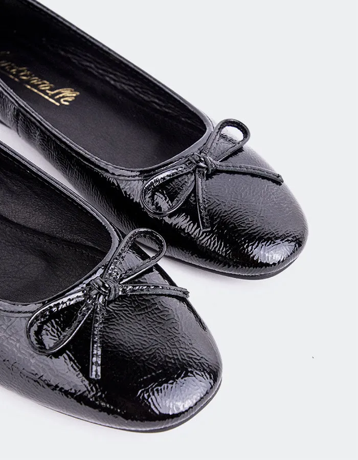 Ramesses Black Patent Follow Step Stylish Minimal