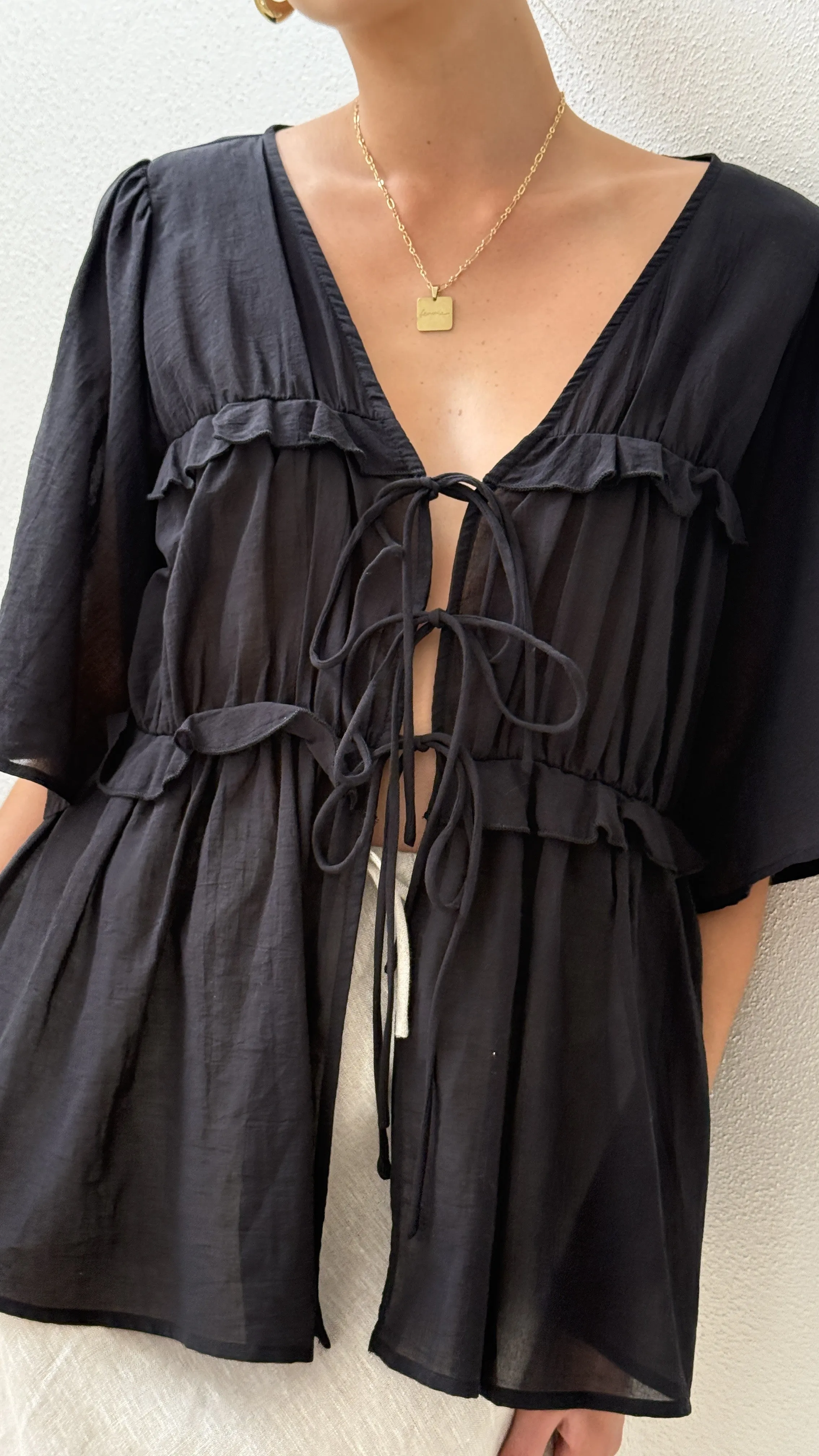 Raya Top - Black Thermal regulation