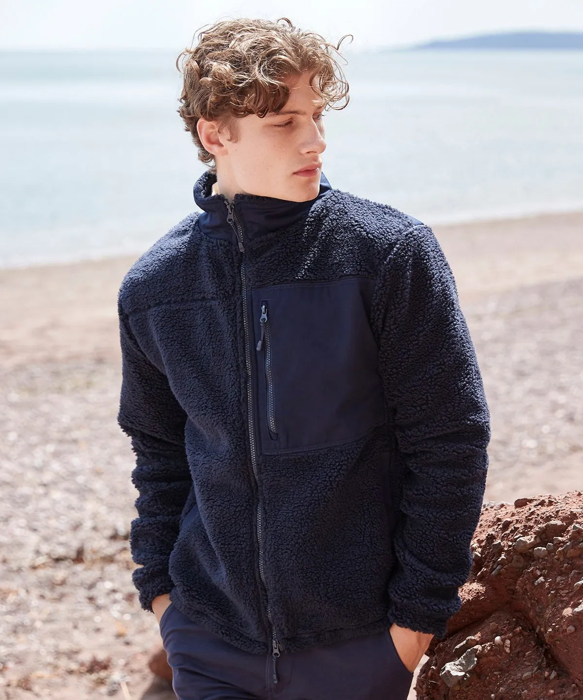 Game Day Recycled sherpa fleece | NAVY