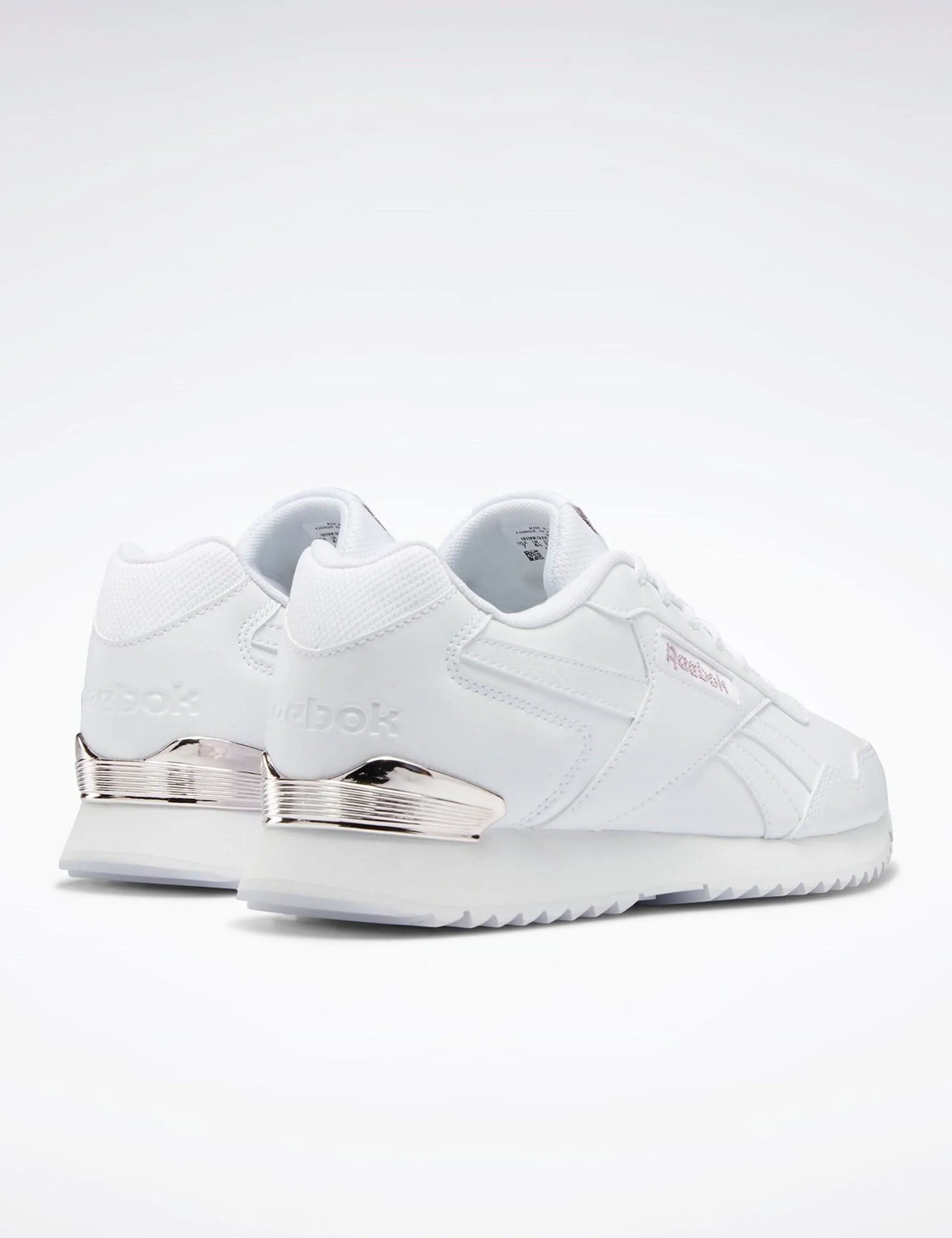 Reebok Glide Ripple Clip Shoes - Cloud White/Rose Gold Tread Pattern