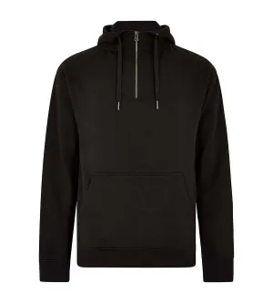 Easy Warmth thermal layer Regular Fit Quarter Zip Hoodie | BLACK