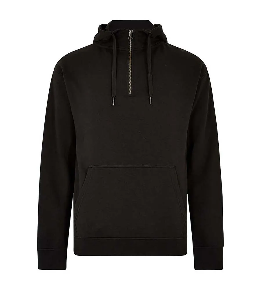 Easy Warmth thermal layer Regular Fit Quarter Zip Hoodie | BLACK
