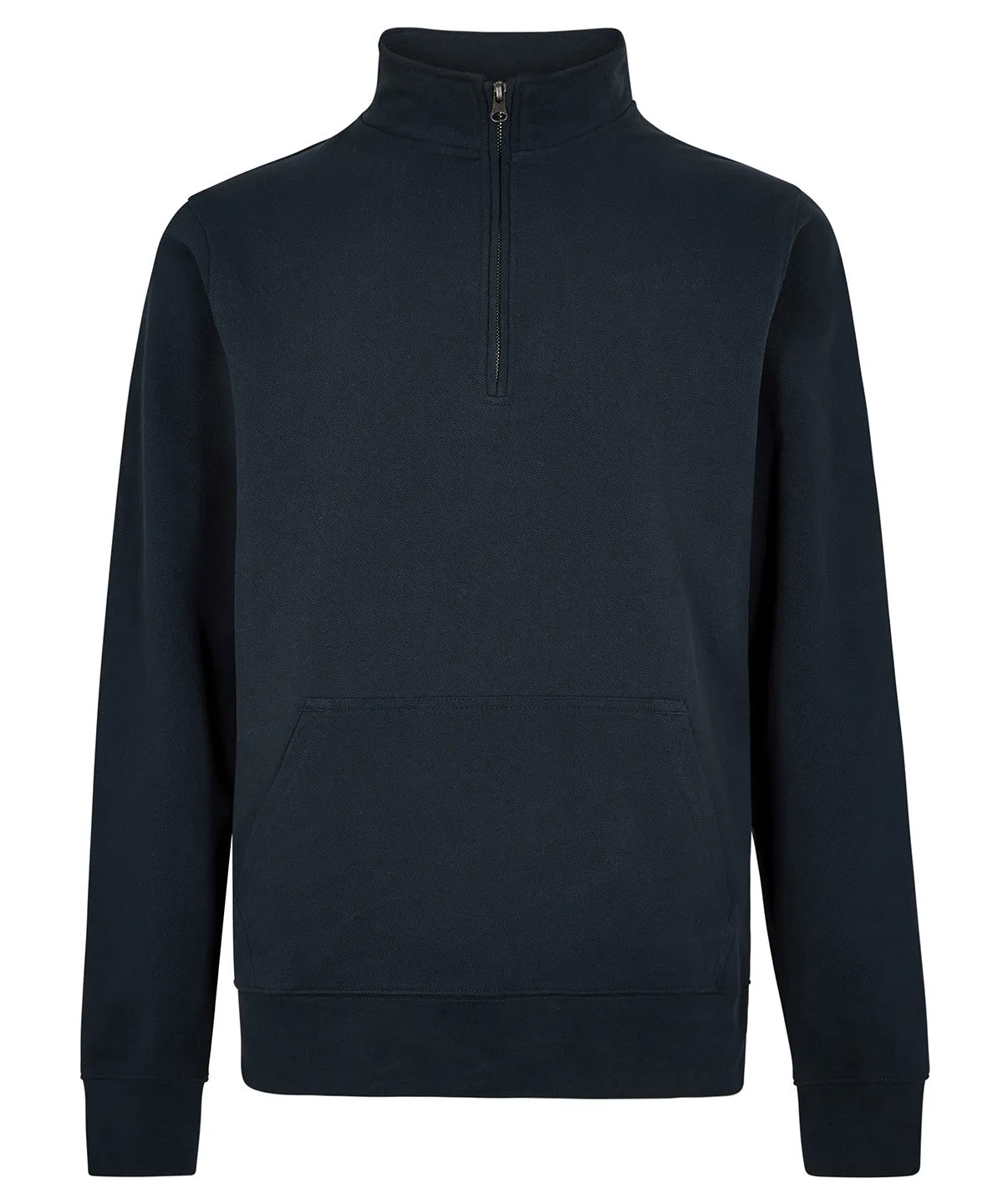 Regular Fit Quarter Zip Pique Sweatshirt | NAVY Quick Layer