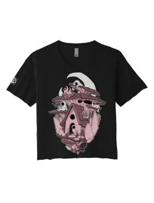 Mushroom House ?? Cropped T-Shirt Crew neck classic